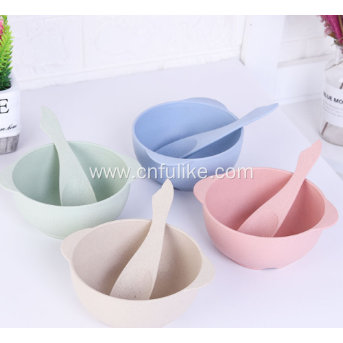 Children Wheat Straw Bowls with Spoon